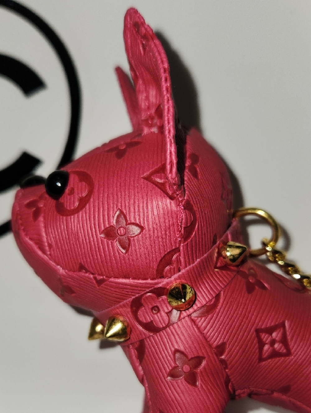 Red Designer-Style Dog Keychain Charm - Picture 2 of 5